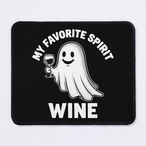 Item preview, My Favorite Spirit Wine Ghost Halloween Illustration designed and sold by Uglyandcute.