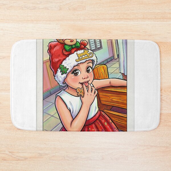 Item preview, Cute Christmas Girl with Gingerbread Man  designed and sold by LC&LCPlatform.