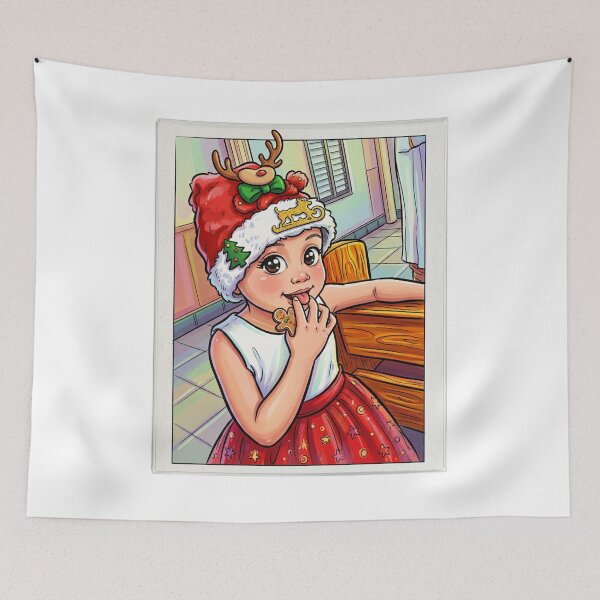 Item preview, Cute Christmas Girl with Gingerbread Man  designed and sold by LC&LCPlatform.