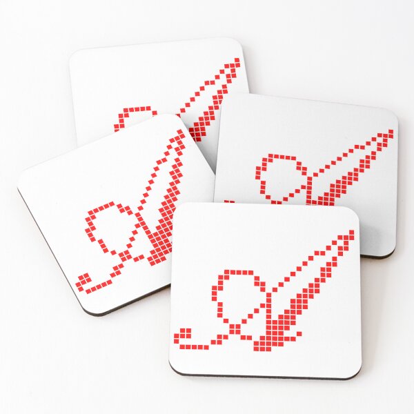 Item preview, Red Pixel Art Cursive Letter A - Retro 8-Bit Calligraphy Monogram Initial designed and sold by soupmakes.