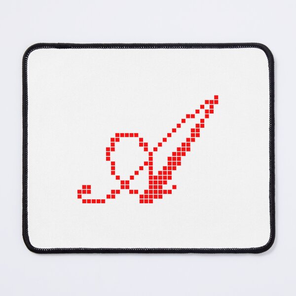 Item preview, Red Pixel Art Cursive Letter A - Retro 8-Bit Calligraphy Monogram Initial designed and sold by soupmakes.