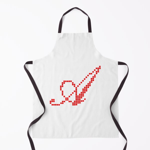 Item preview, Red Pixel Art Cursive Letter A - Retro 8-Bit Calligraphy Monogram Initial designed and sold by soupmakes.