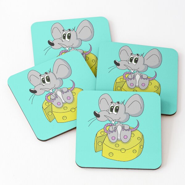 Item preview, Linda rata gris kawaii sentada sobre queso designed and sold by CozyCritters8.