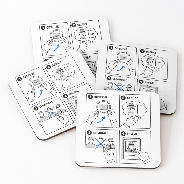 Item preview, Sherlock Holmes Four Steps to Solve a Case designed and sold by Fenay Designs.