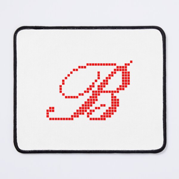 Item preview, Red Pixel Art Cursive Letter B - Retro 8-Bit Calligraphy Monogram Initial designed and sold by soupmakes.
