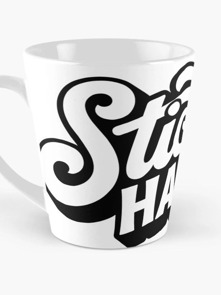 Thumbnail 3 of 4, Coffee Mug, Sticker Happy Retro Script Typographic Sticker Design designed and sold by ImStickerHappy.