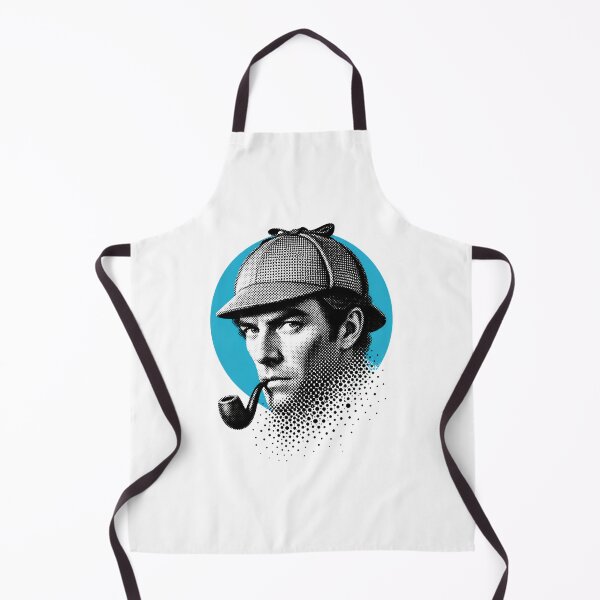 Item preview, Sherlock Holmes Cyan Halftone Sleuth Portrait designed and sold by Fenay Designs.
