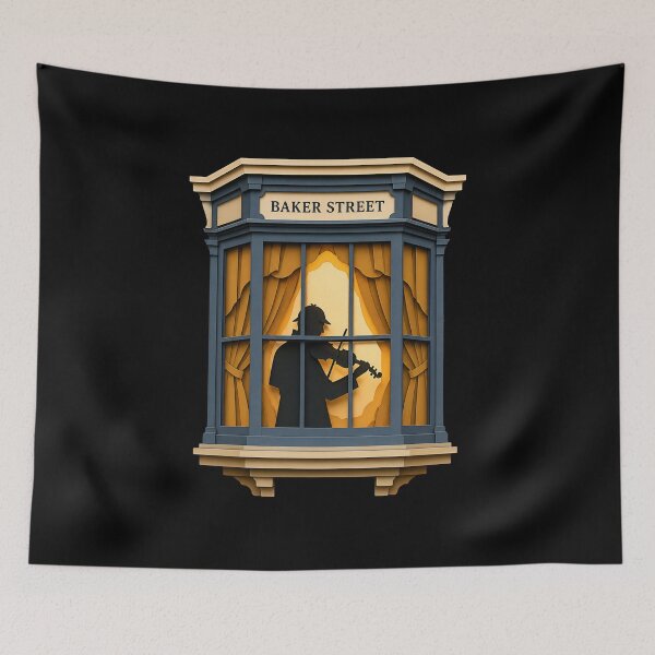 Item preview, Sherlock Holmes Violin at the Baker Street Window designed and sold by Fenay Designs.