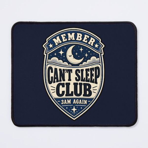 Item preview, Can't Sleep Club 3AM Vintage Insomnia Badge designed and sold by QCena.
