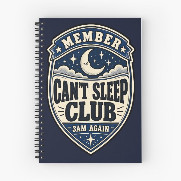 Item preview, Can't Sleep Club 3AM Vintage Insomnia Badge designed and sold by QCena.