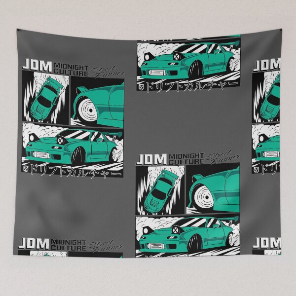 Item preview, NA Miata Drifting Comic Book Spread (Green) designed and sold by Demetros Design Studio.