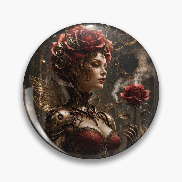 Item preview, Rose personified steampunk mechanical Victorian designed and sold by Axokris.