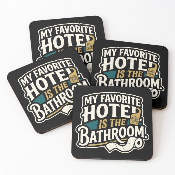 Item preview, My Favorite Hotel Is The Bathroom Funny Quiet Time designed and sold by DuckOddity.