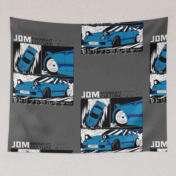 Item preview, NA Miata Drifting Comic Book Spread (Blue) designed and sold by Demetros Design Studio.
