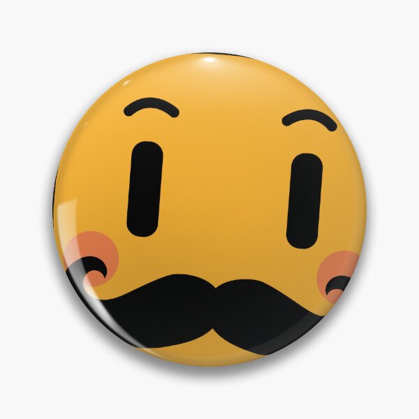 Item preview, Cute Mustache Yellow Cube Character Kawaii Sticker Art designed and sold by ImStickerHappy.