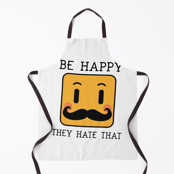 Item preview, Cute Mustache Yellow Cube Character Kawaii Sticker Art designed and sold by ImStickerHappy.