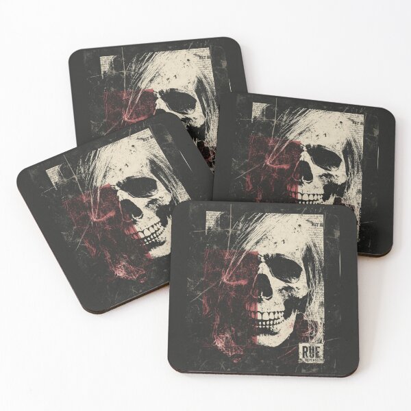 Item preview, Decomposing RUE - Abstract Grunge Skull Collage designed and sold by ERODED SELF.