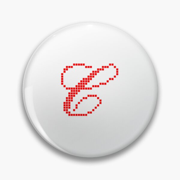Item preview, Red Pixel Art Cursive Letter C - Retro 8-Bit Calligraphy Monogram Initial designed and sold by soupmakes.