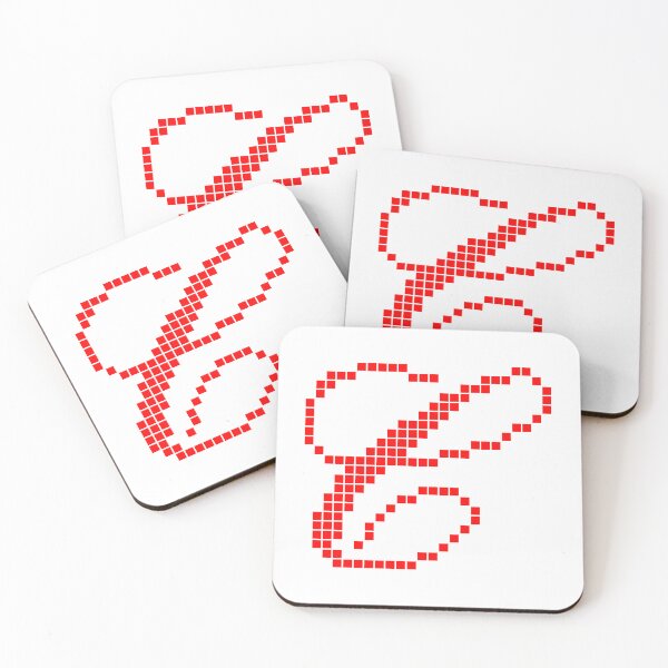 Item preview, Red Pixel Art Cursive Letter C - Retro 8-Bit Calligraphy Monogram Initial designed and sold by soupmakes.