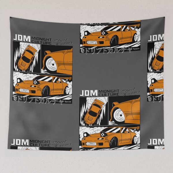 Item preview, NA Miata Drifting Comic Book Spread (Orange) designed and sold by Demetros Design Studio.