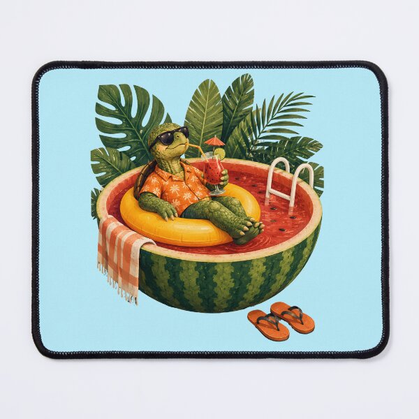 Item preview, Chill Turtle Summer Pool Party – Tropical Watermelon Pool, Summer Vacation & Beach Vibes designed and sold by HueHup.