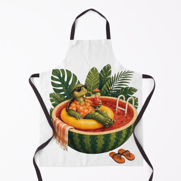 Item preview, Chill Turtle Summer Pool Party – Tropical Watermelon Pool, Summer Vacation & Beach Vibes designed and sold by HueHup.