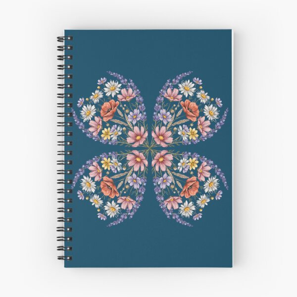 Item preview, Floral Four Leaf Clover with Colorful Wildflowers designed and sold by innerfaith.