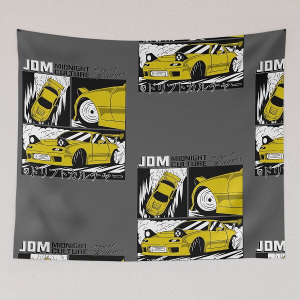 Item preview, NA Miata Drifting Comic Book Spread (Yellow) designed and sold by Demetros Design Studio.