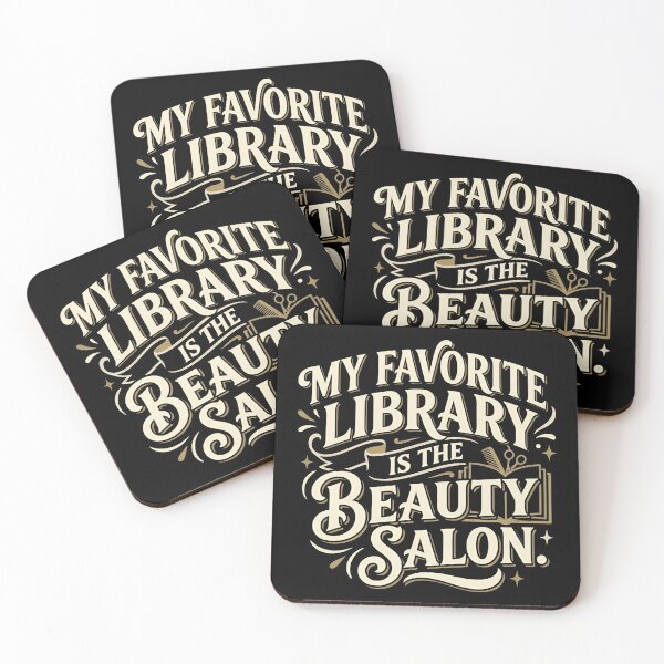 Item preview, My Favorite Library Is The Beauty Salon Hairstylist Humor designed and sold by DuckOddity.