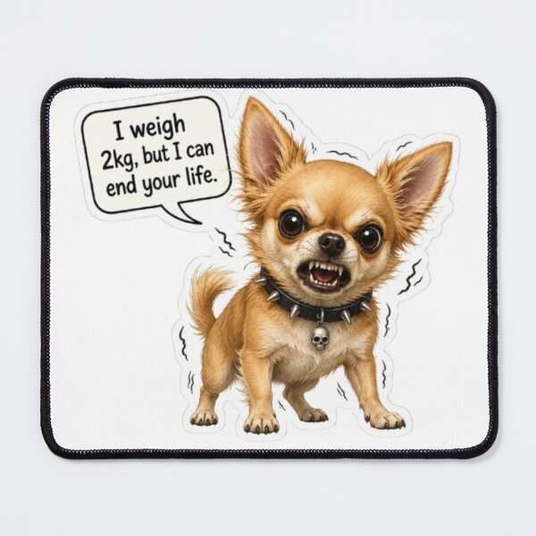 Item preview, Funny Angry Chihuahua Quote Sticker designed and sold by Snurly.