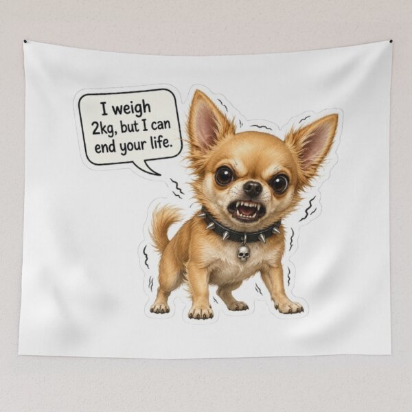 Item preview, Funny Angry Chihuahua Quote Sticker designed and sold by Snurly.
