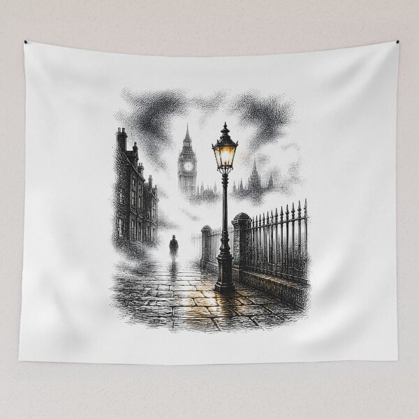 Item preview, Sherlock Holmes on a Gaslit London Night designed and sold by Fenay Designs.