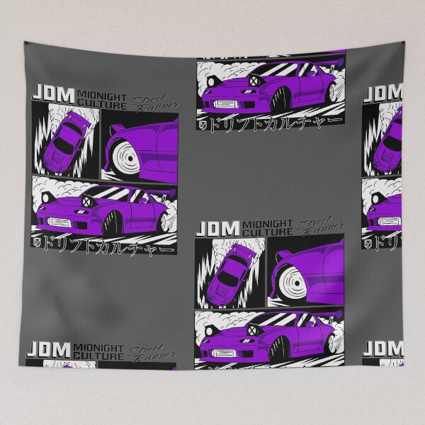 Item preview, NA Miata Drifting Comic Book Spread (Purple) designed and sold by Demetros Design Studio.