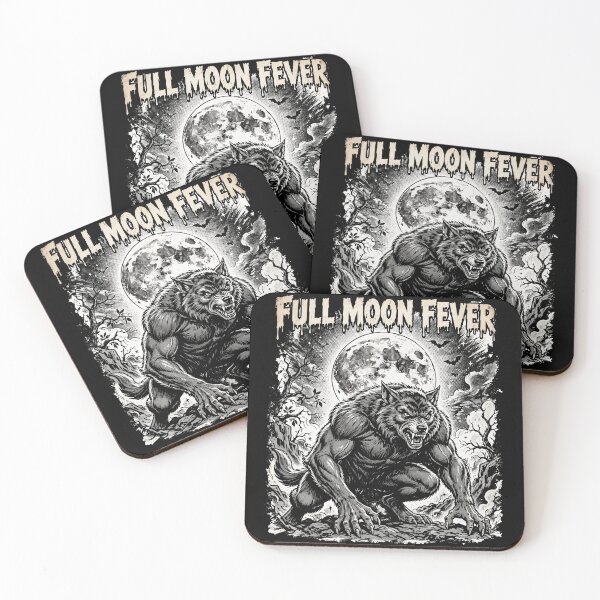 Item preview, Feral Werewolf Full Moon Gothic Horror Illustration designed and sold by Uglyandcute.