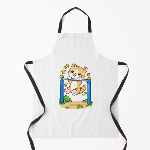 Item preview, Cute Orange Tabby Cat Hanging on Horizontal Bar Kawaii Playful Kitty designed and sold by NoopnyangStudio.