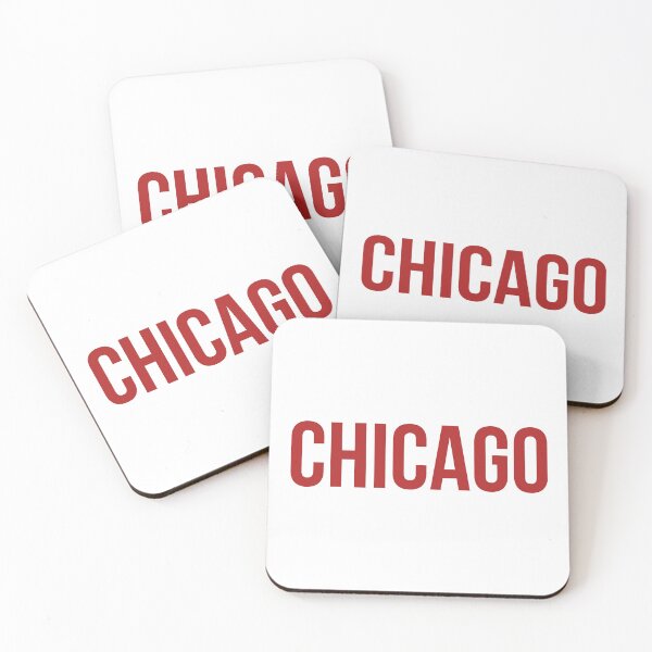 Item preview, Chicago Minimalist Typography Red Lettering designed and sold by FemmePod.