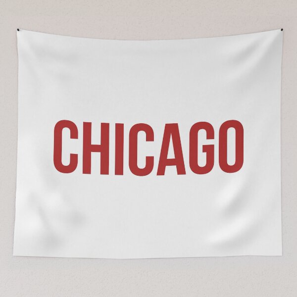 Item preview, Chicago Minimalist Typography Red Lettering designed and sold by FemmePod.
