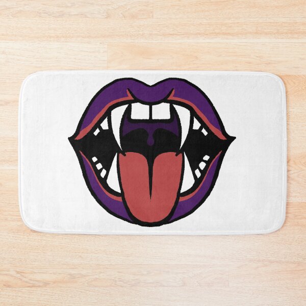 Item preview, Purple vampire lips two fangs for Halloween night  designed and sold by Tanapan2529.