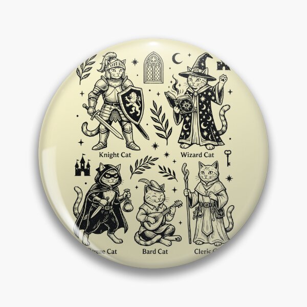 Item preview, Medieval Cats Knight Wizard Cleric Rogue Bard Fantasy  designed and sold by Y-Vibes.