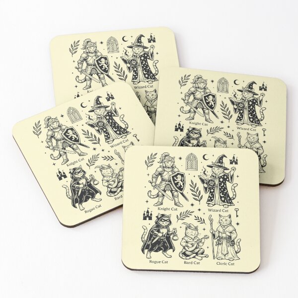 Item preview, Medieval Cats Knight Wizard Cleric Rogue Bard Fantasy  designed and sold by Y-Vibes.