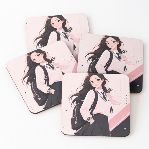 Item preview, Cute Anime Girl Student | Pink Academic Aesthetic designed and sold by Lilpixieh.