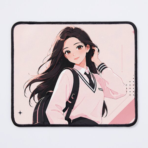 Item preview, Cute Anime Girl Student | Pink Academic Aesthetic designed and sold by Lilpixieh.