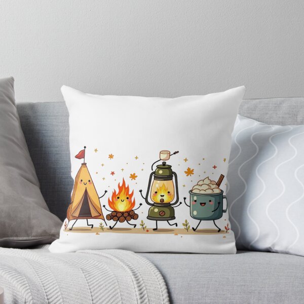 Item preview, Happy Campers - Cute Fall Camping Friends Doodle designed and sold by VibeTherapyArt.