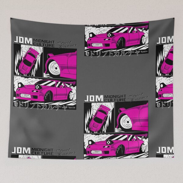 Item preview, NA Miata Drifting Comic Book Spread (Pink) designed and sold by Demetros Design Studio.