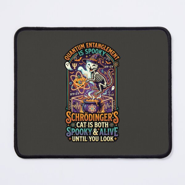 Item preview, Schrödinger's cat is both spooky & alive - Halloween for physicist and cats lover designed and sold by ParadoxParadox.