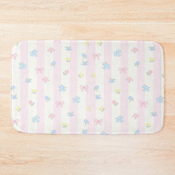 Item preview, Pink Striped Floral Coquette bow  designed and sold by SimplebutSweet.