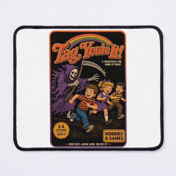 Item preview, Vintage 80's Tag You're It Grim Reaper Dark Humor Funny Halloween Game designed and sold by WolfmanProphecy.