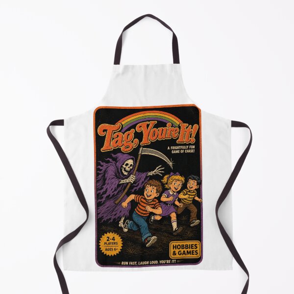 Item preview, Vintage 80's Tag You're It Grim Reaper Dark Humor Funny Halloween Game designed and sold by WolfmanProphecy.