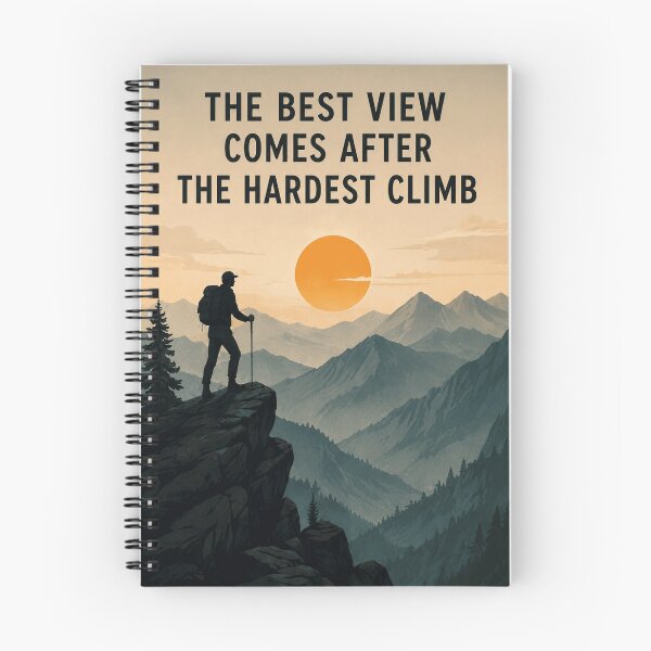 Item preview, The Best View Comes After the Hardest Climb – Motivational Hiking Poster designed and sold by Watchyyy.