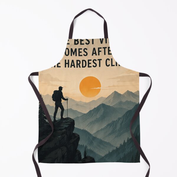 Aperçu de l'œuvre The Best View Comes After the Hardest Climb – Motivational Hiking Poster créée et vendue par Watchyyy.